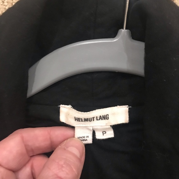 Helmet Lang black villous asymmetrical zip up - Picture 3 of 6